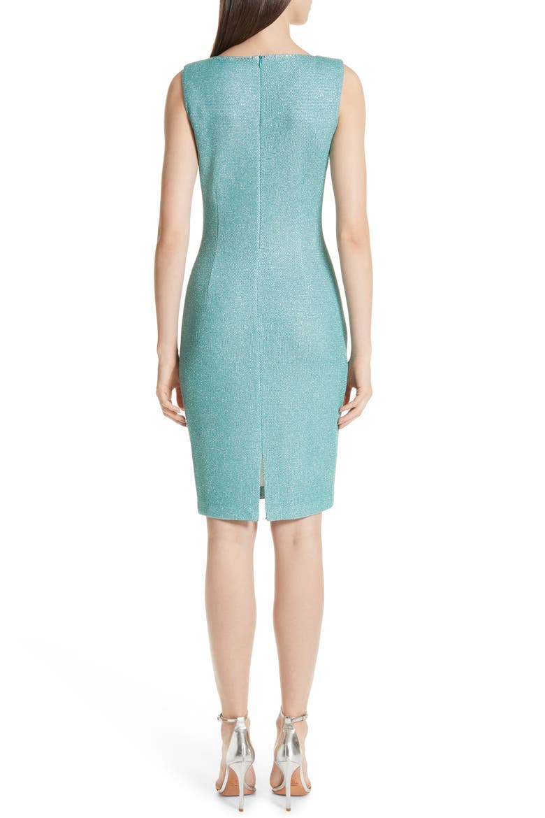 Bailey Knit Sheath Dress, Alternate, color, LAGOON