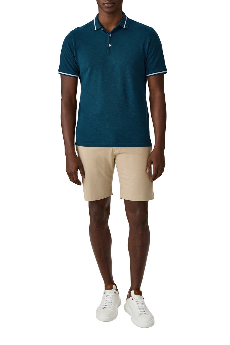 Match Point Tipped Slub Short Sleeve Polo, Alternate, color, SEA
