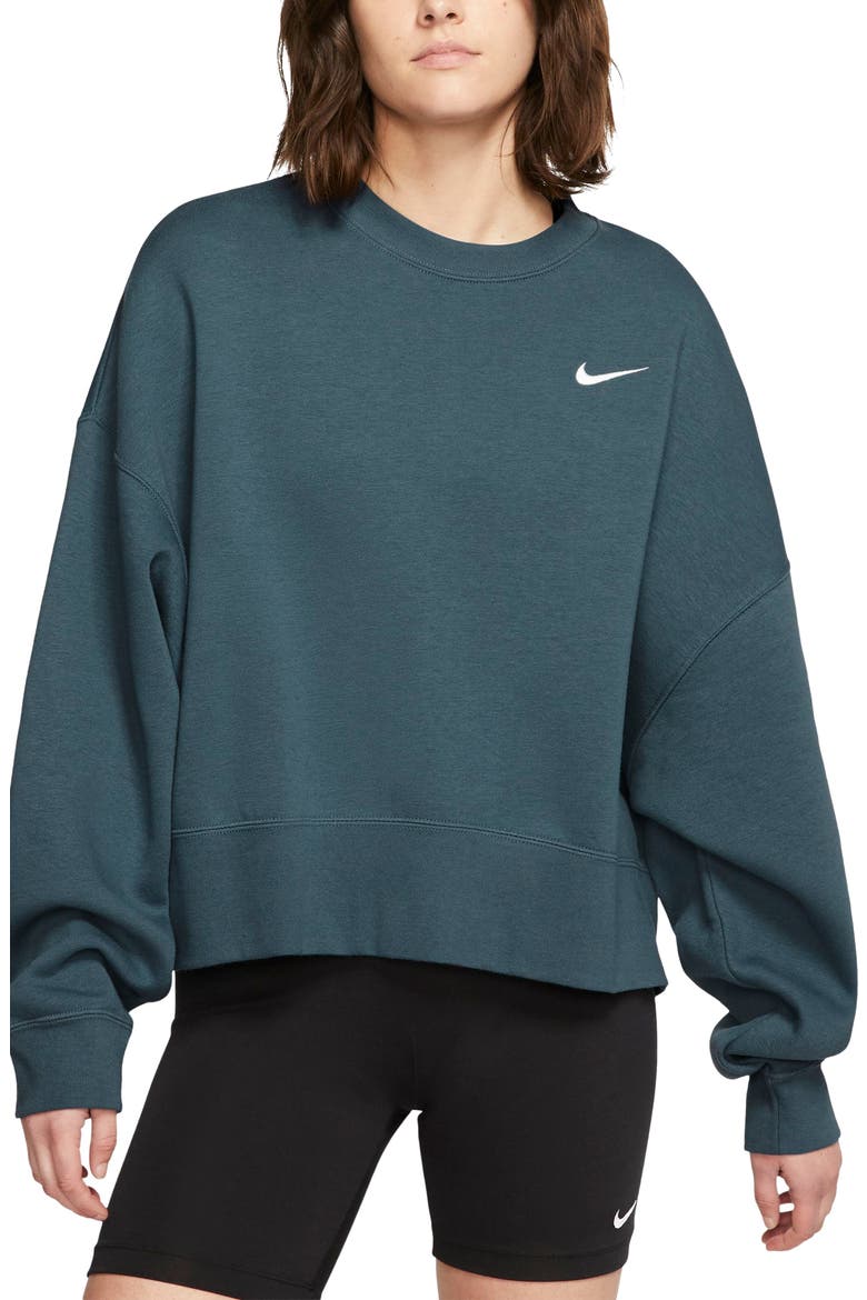 Sportswear Crewneck Sweatshirt, Main, color, ASH GREEN/ WHITE