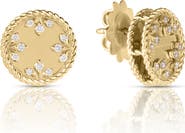 Roberto Coin Venetian Medallion Diamond Stud Earrings