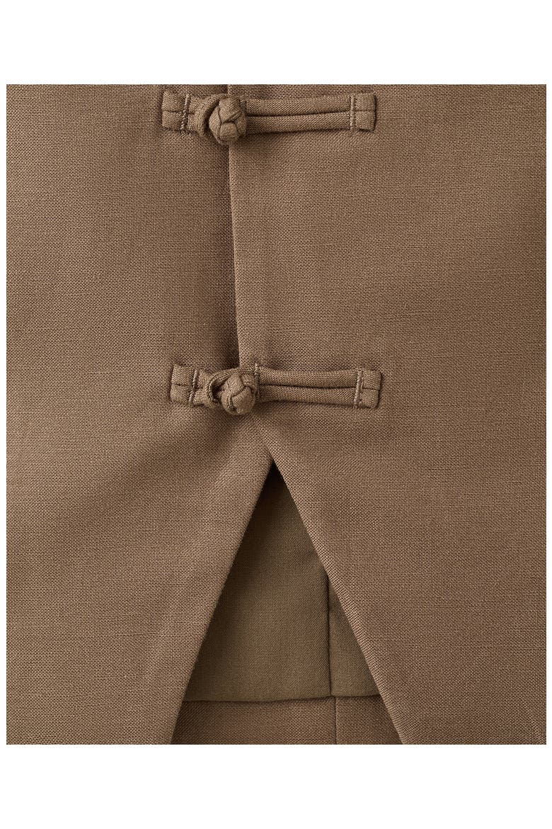 Toggle Closure Vest, Alternate, color, BROWN