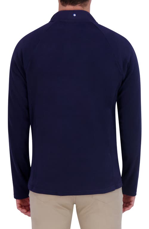 Ben Sherman Microfleece Quarter Zip Golf Sweatshirt In Navy