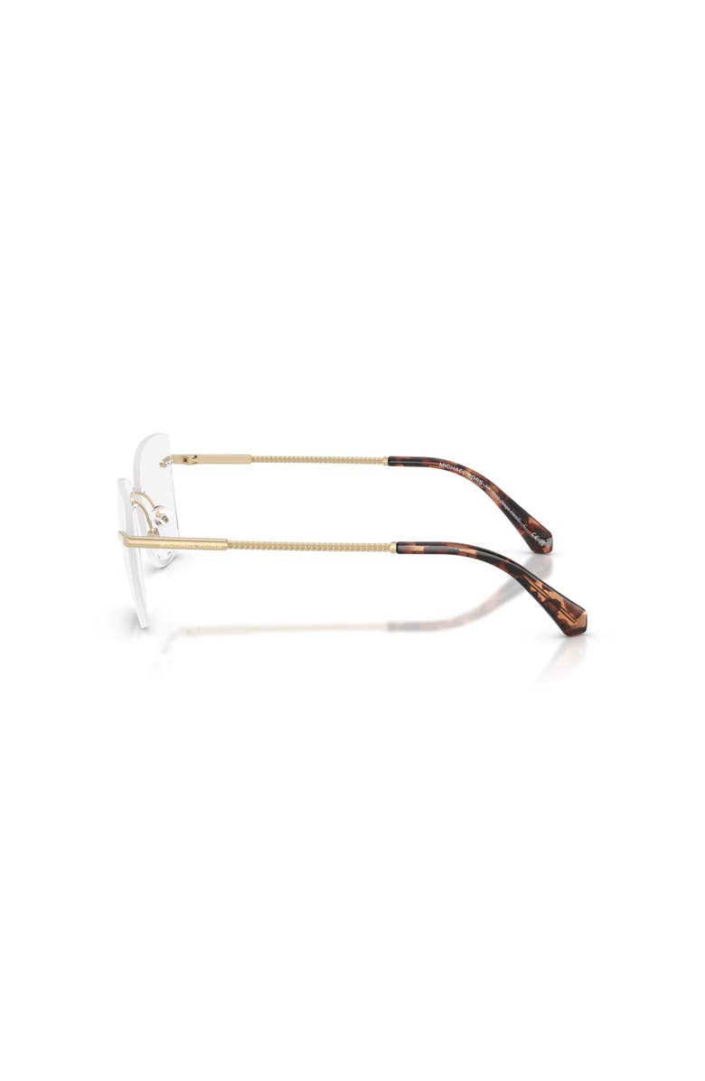 Michael Kors 53mm Square optical glasses, Alternate, color, Gold