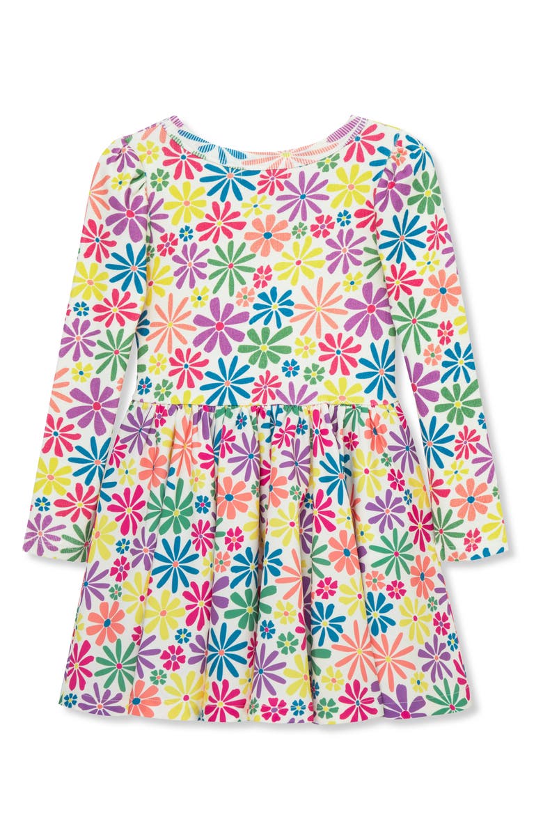 Peek Aren't You Curious Kids' Fall Daisy Long Sleeve Fit & Flare Dress, Alternate, color, 