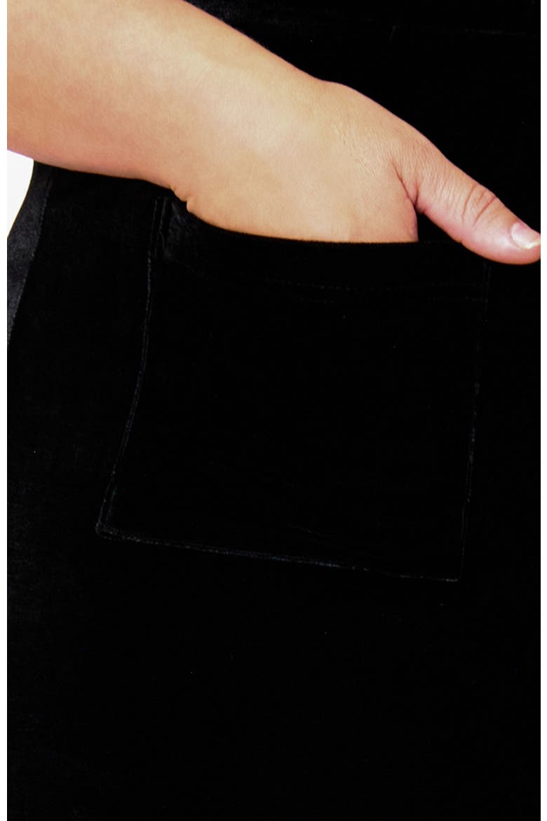 Plus Size 1960s Wide Leg Pants, Alternate, color, Black Solid