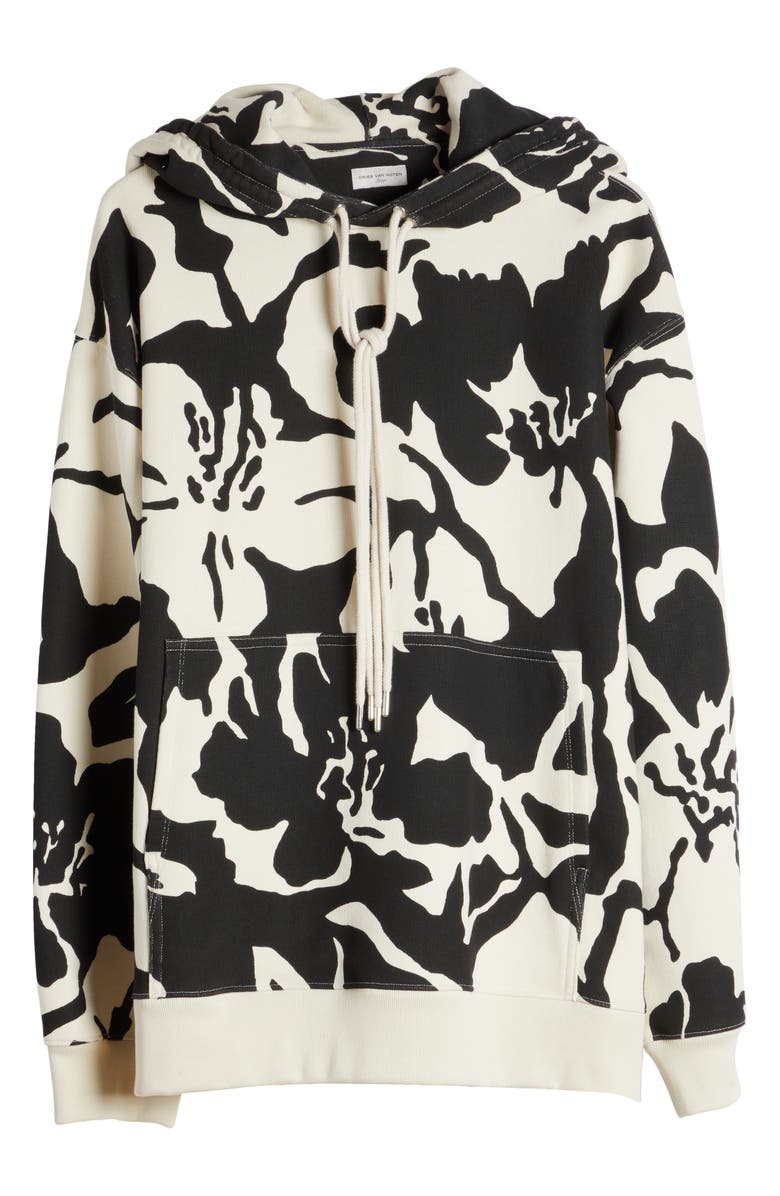 Dries Van Noten Haxell Floral Print Cotton Hoodie, Alternate, color, 