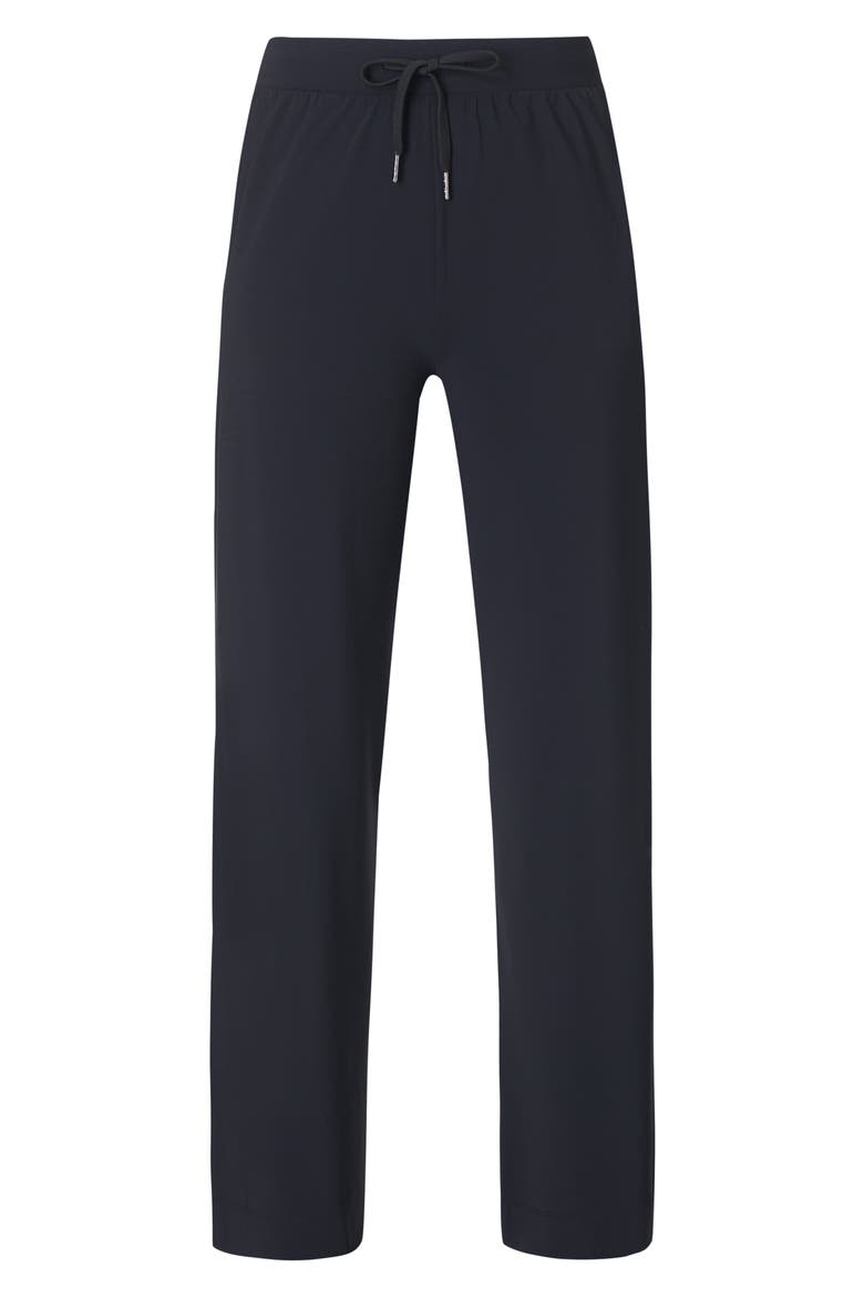 Explorer Side Stripe Wide Leg Pants, Alternate, color, BLACK