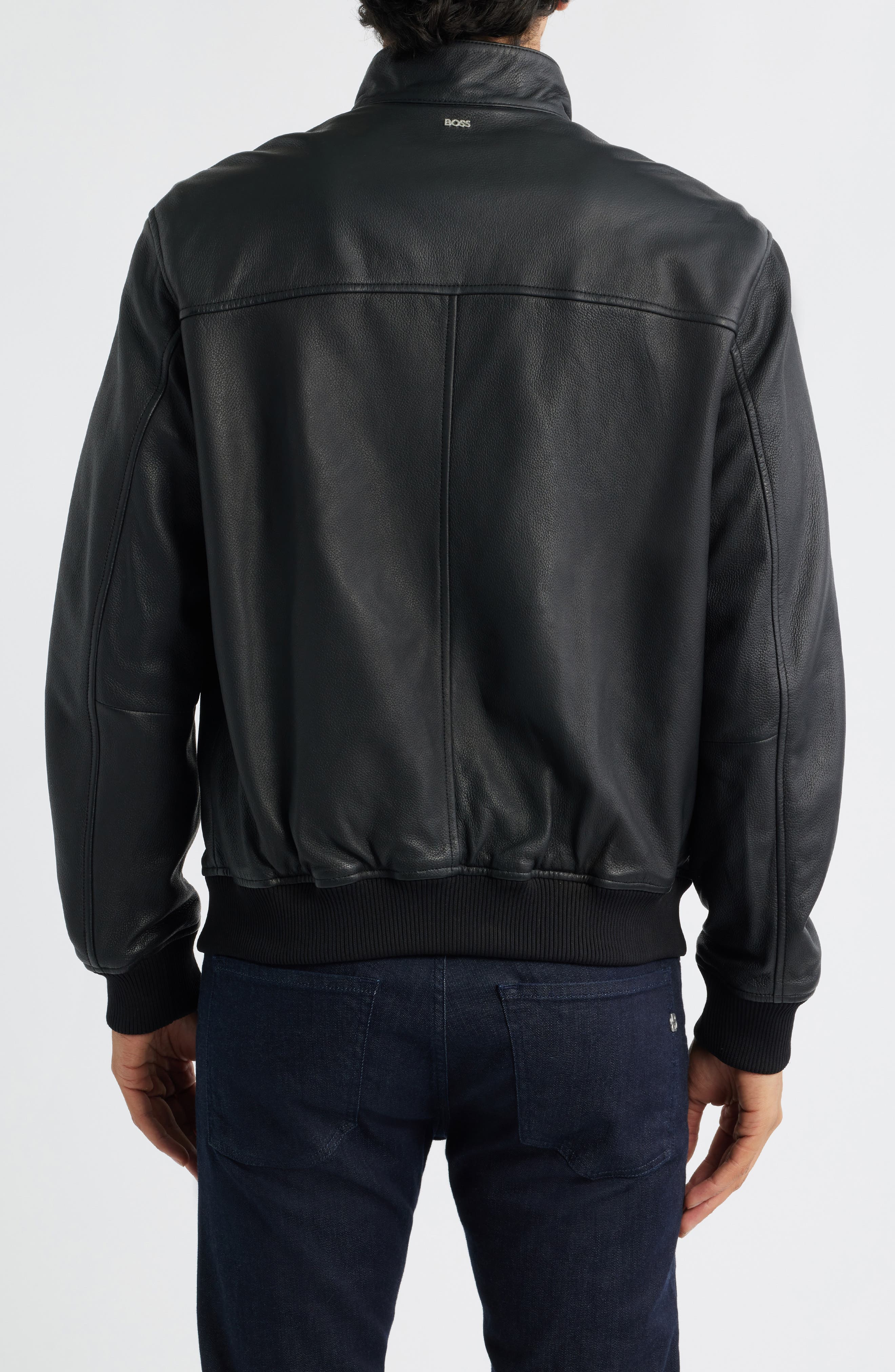 Monier Black Leather Zip Jacket - image 2