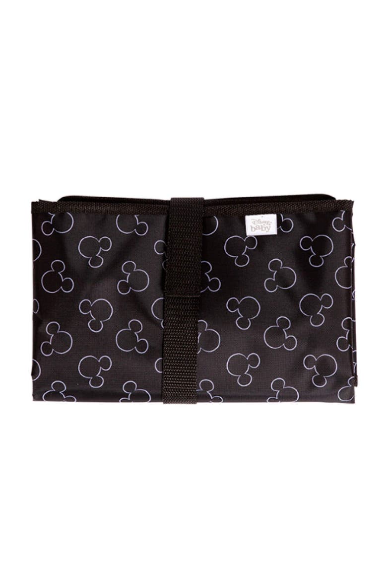 Full Body Portable Baby Changing Pad, Fully Padded for Baby's Comfort Waterproof Opens to 19" X 30" Mickey Black, Main, color, Mickey Black
