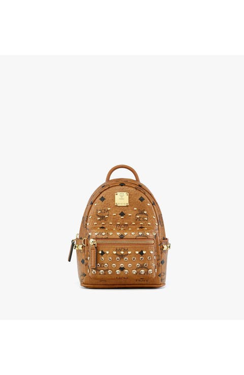 X-Mini Stark Bebe Boo Backpack in Gold Crystal Visetos