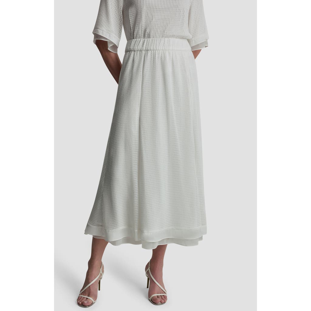 Dkny Windowpane A-line Skirt In Gray