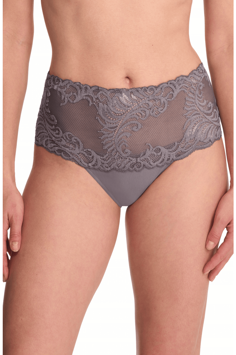 Feathers Lace Brief, Main, color, Nickel