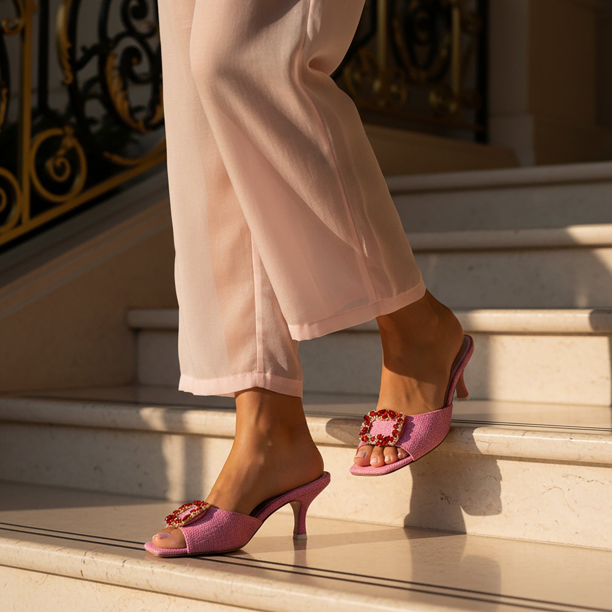 BEAUTIISOLES Eden Sandal, Alternate, color, Pink