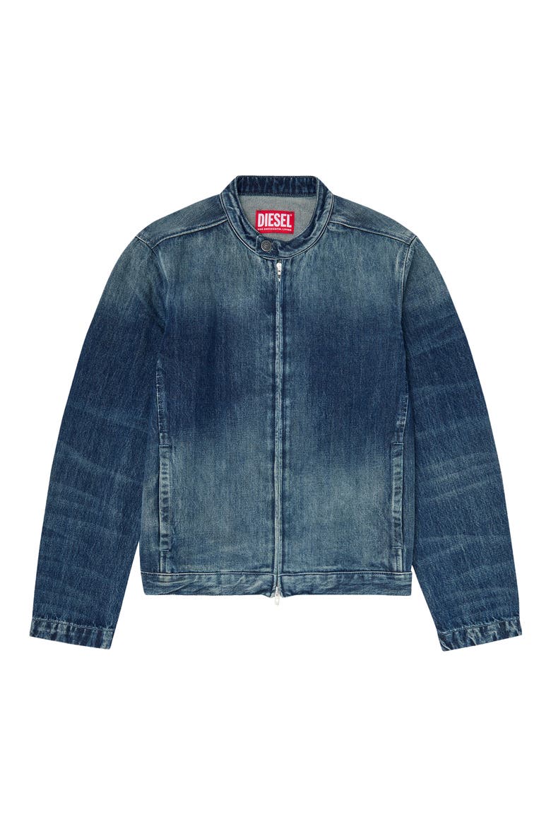Glory Denim Biker Jacket, Alternate, color, DENIM