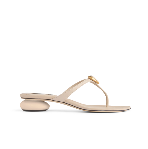 Neil J. Rodgers Pebble Sandal In Creme Nappa