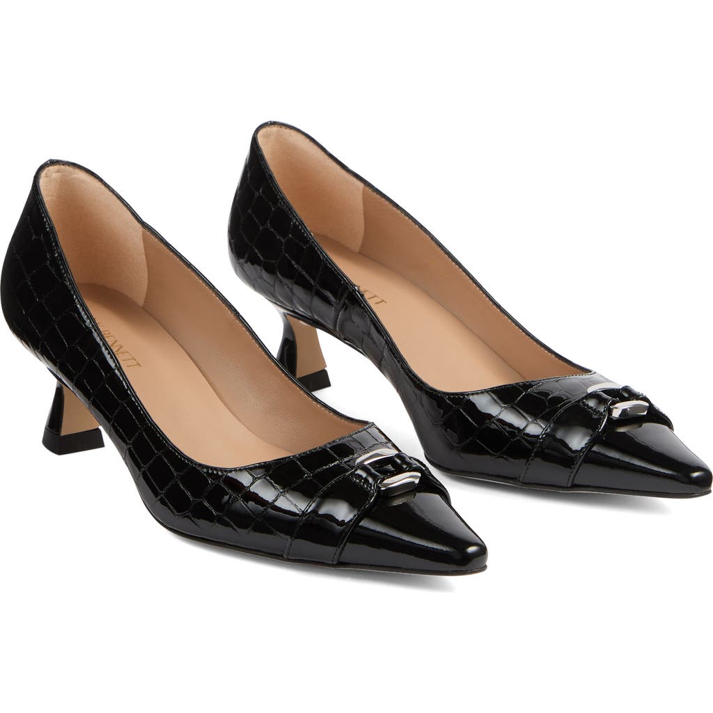 Lk Bennett Jen Croc Embossed Pointed Toe Pump In Multi