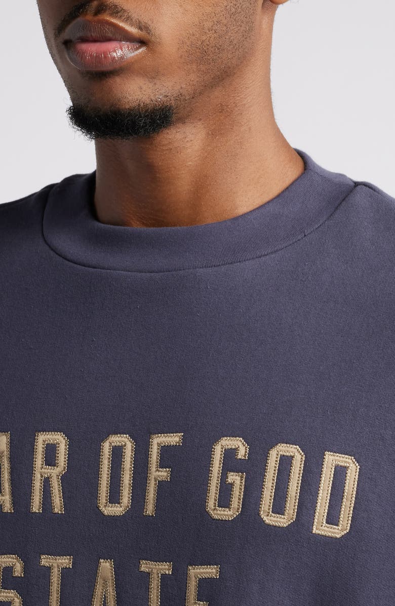 Fear of God Essentials State Logo Cotton Fleece Graphic Sweatshirt, Alternate, color, 