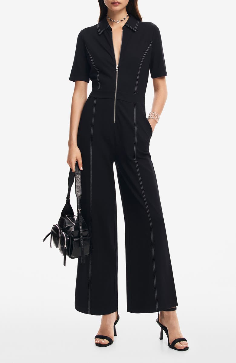 Desigual Newcastle Wide Leg Jumpsuit, Main, color, 