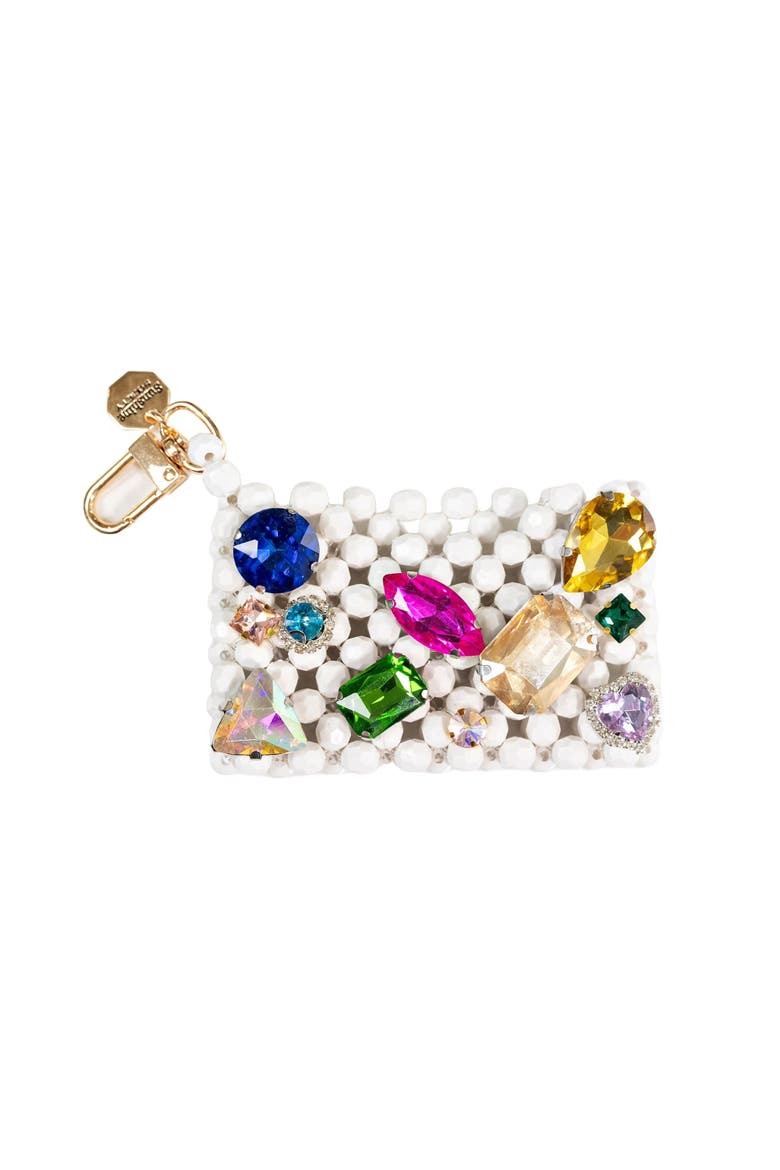 Crown Jewels Cardholder, Main, color, White