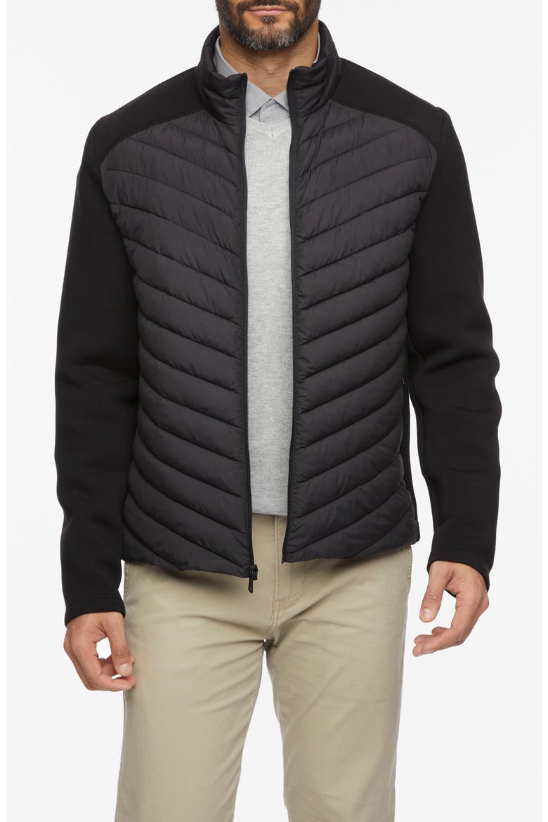Mixed Media Jacket, Alternate, color, BLACK