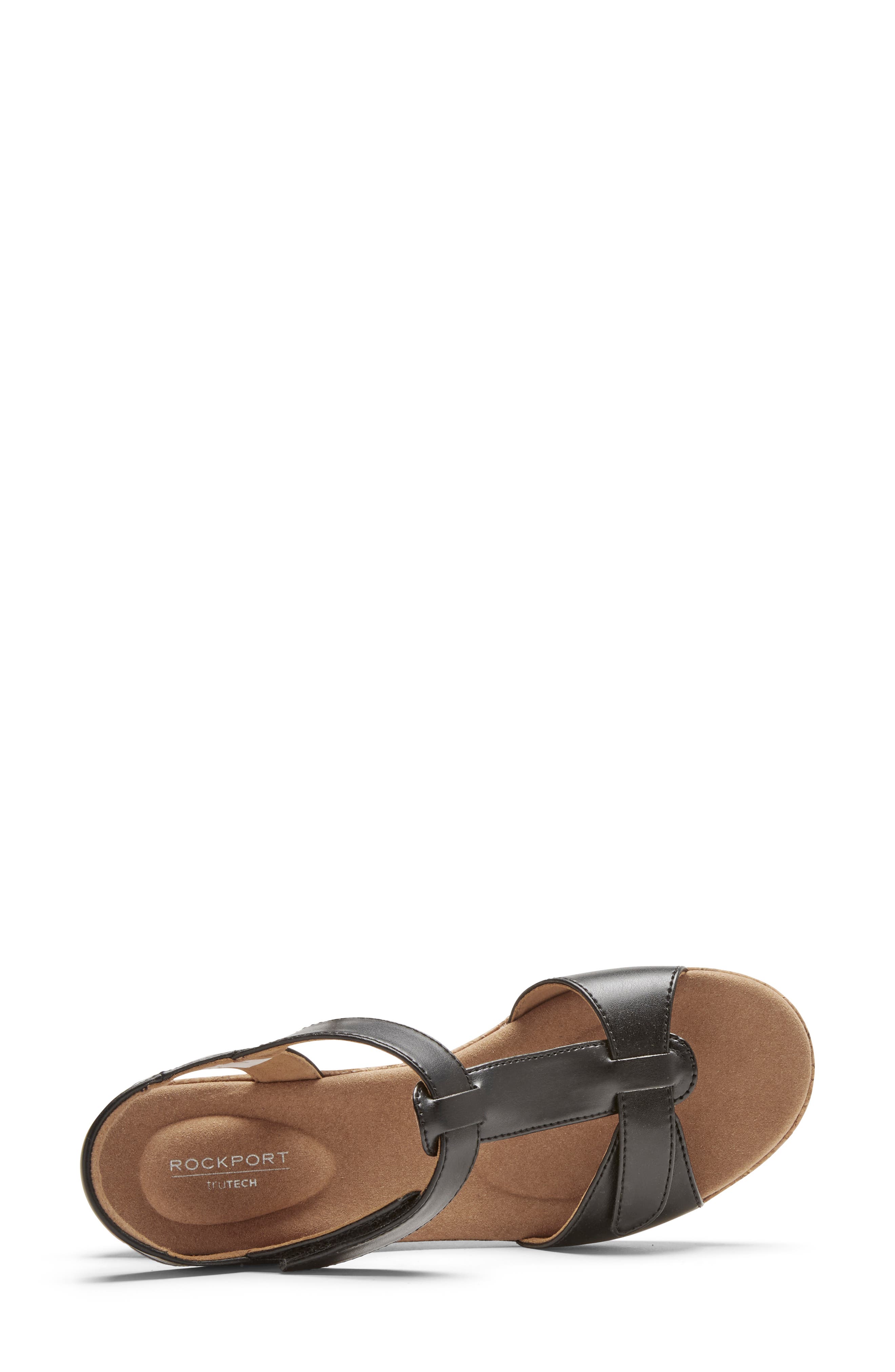 Rockport Blanca T-Strap Wedge Sandal - Wide Width Available, Alternate, color, 