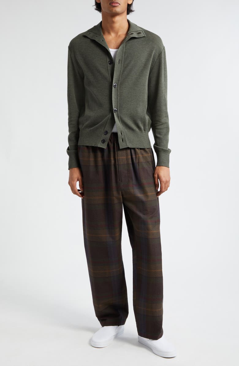 Lemaire Stand Collar Wool Cardigan, Alternate, color, 