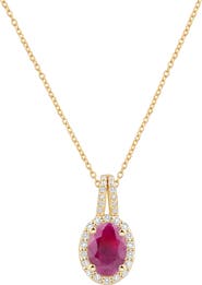 Frankie & Zoe Ruby & Diamond Pendant Necklace