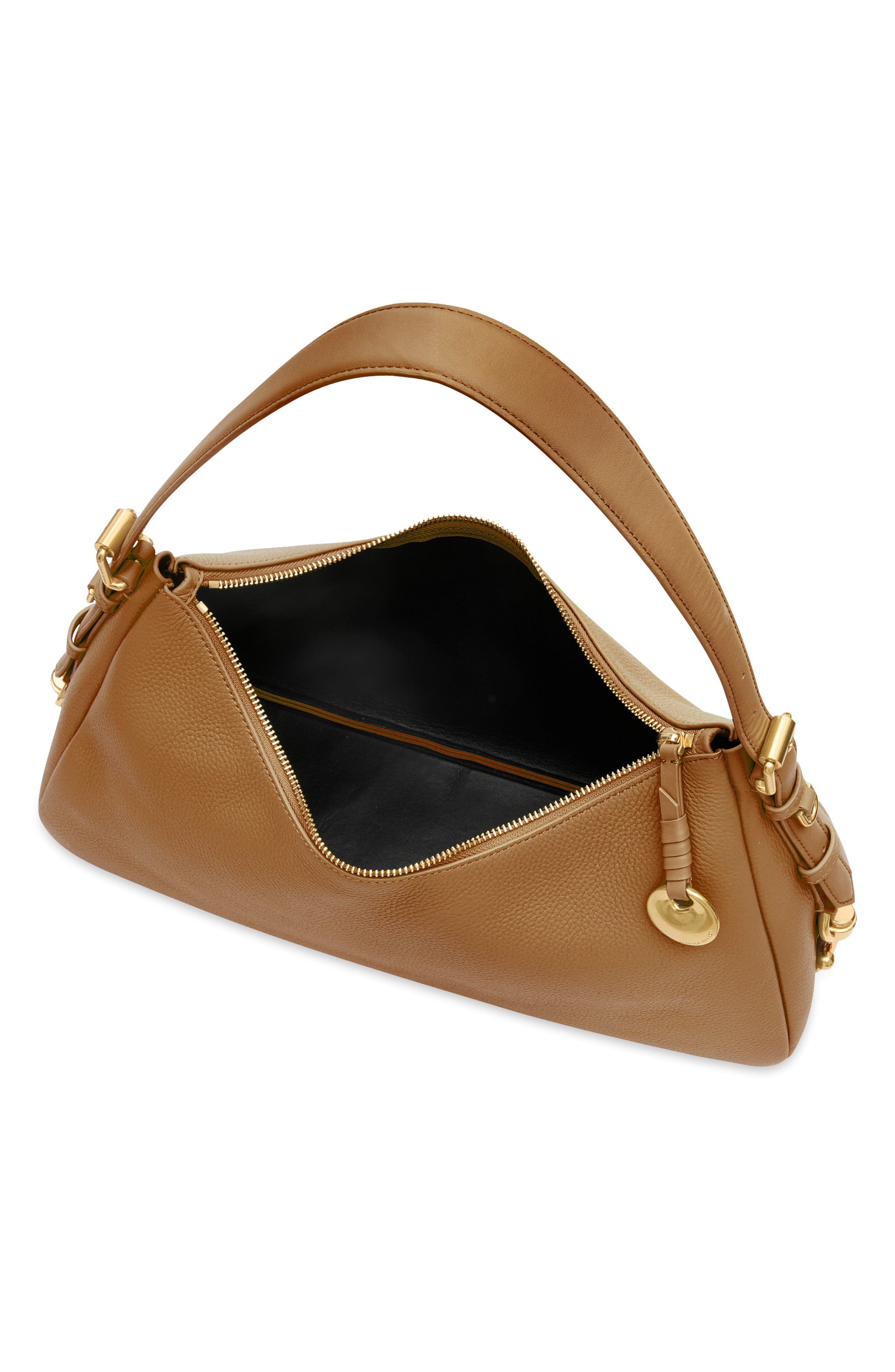 Large Mia Leather Shoulder Bag, Alternate, color, MOCHA
