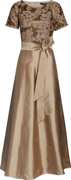 Pisarro Nights Beaded Taffeta Gown