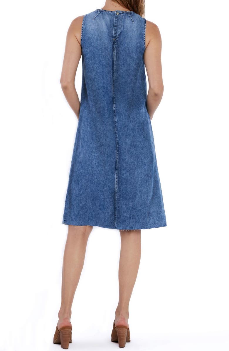 Wash Lab Denim Denim Tank A-Line Dress, Alternate, color, Well Blue
