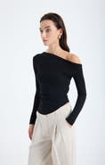 Monlicia Aura One Shoulder Draped Top