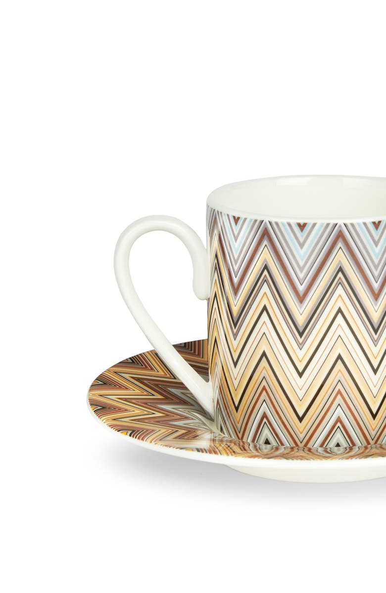 Missoni Home Jarris Set Of 2 Coffee Cups & Saucers, Alternate, color, White