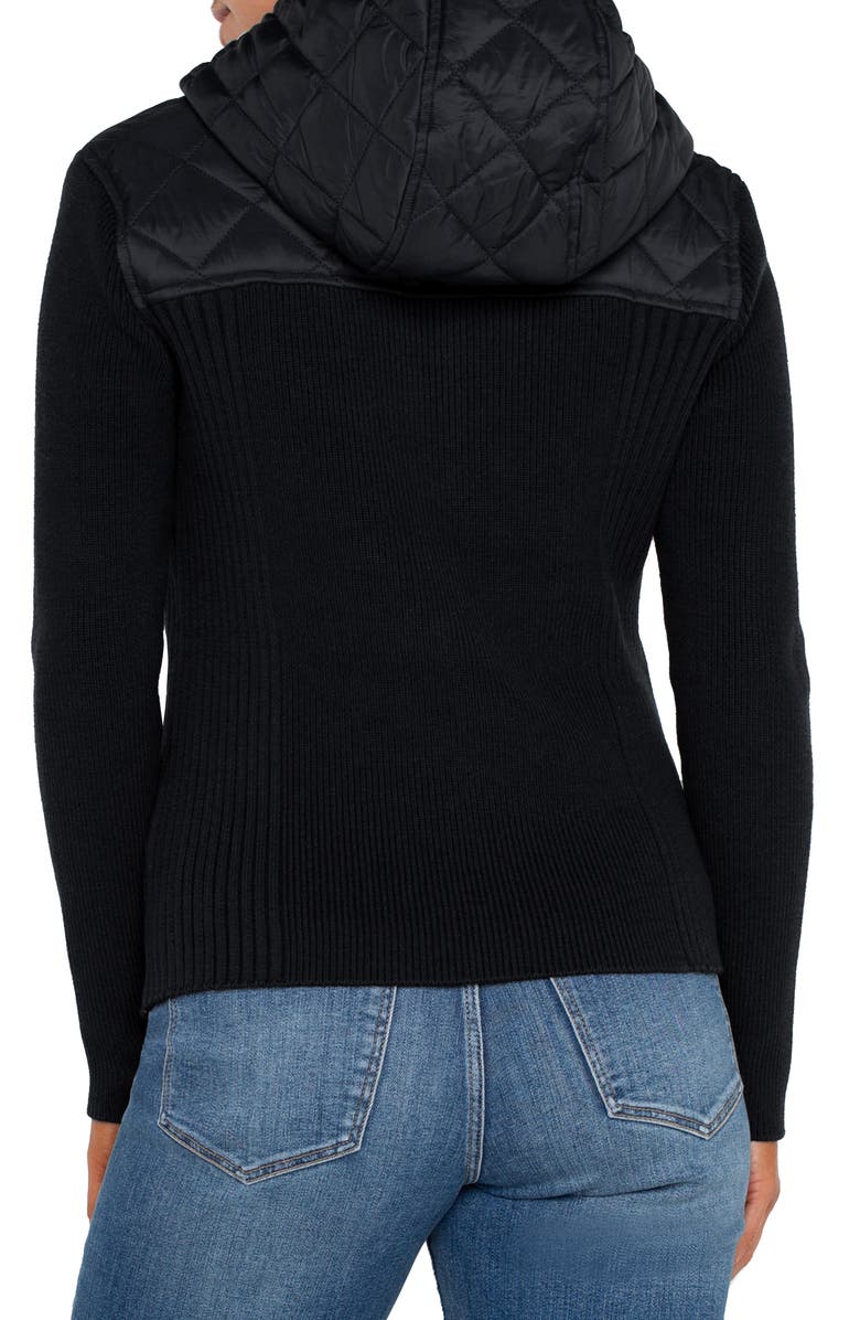 Liverpool Los Angeles Quilted Front Hooded Jacket, Alternate, color,