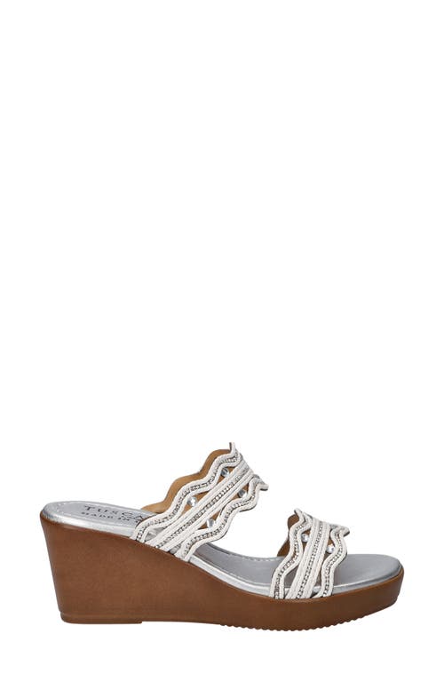 EASY STREET EASY STREET SELVA PLATFORM WEDGE SLIDE SANDAL