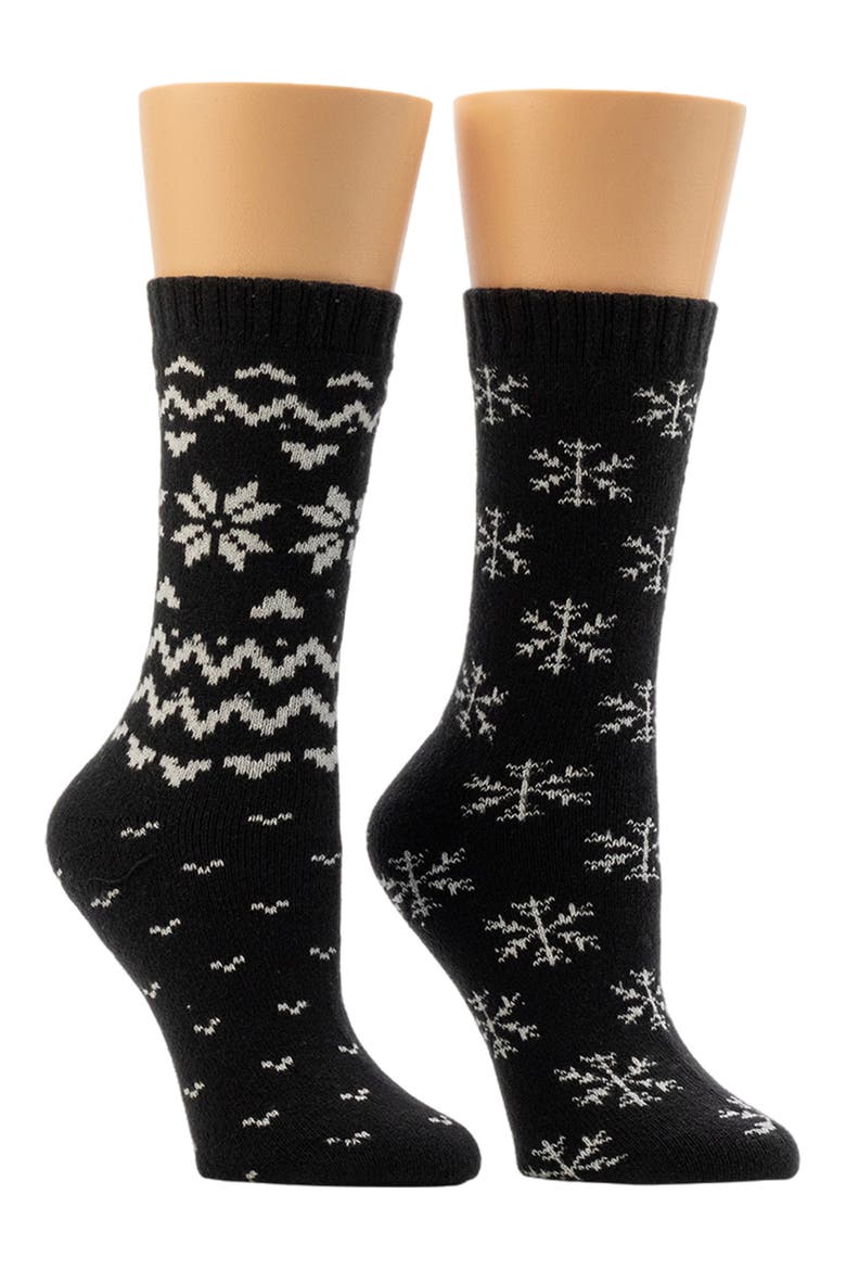 2-Pack Chalet Crew Socks, Alternate, color, BLACK