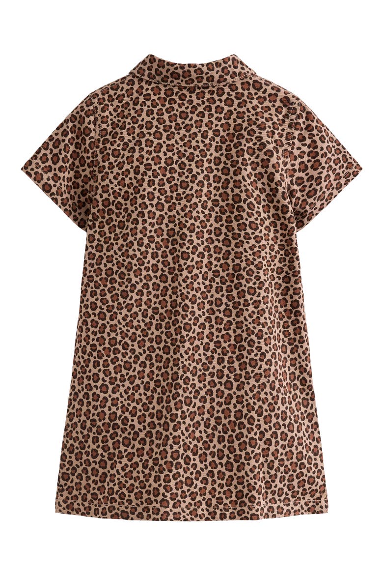 Kids' Leopard Print Denim Shirtdress, Alternate, color, LEOPARD