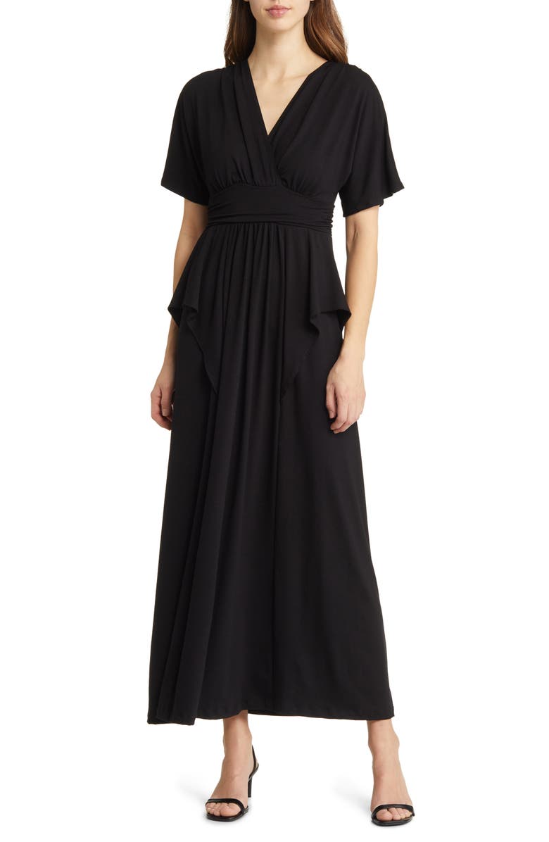 Kiyonna Indie Surplice V-Neck Maxi Dress, Main, color, 