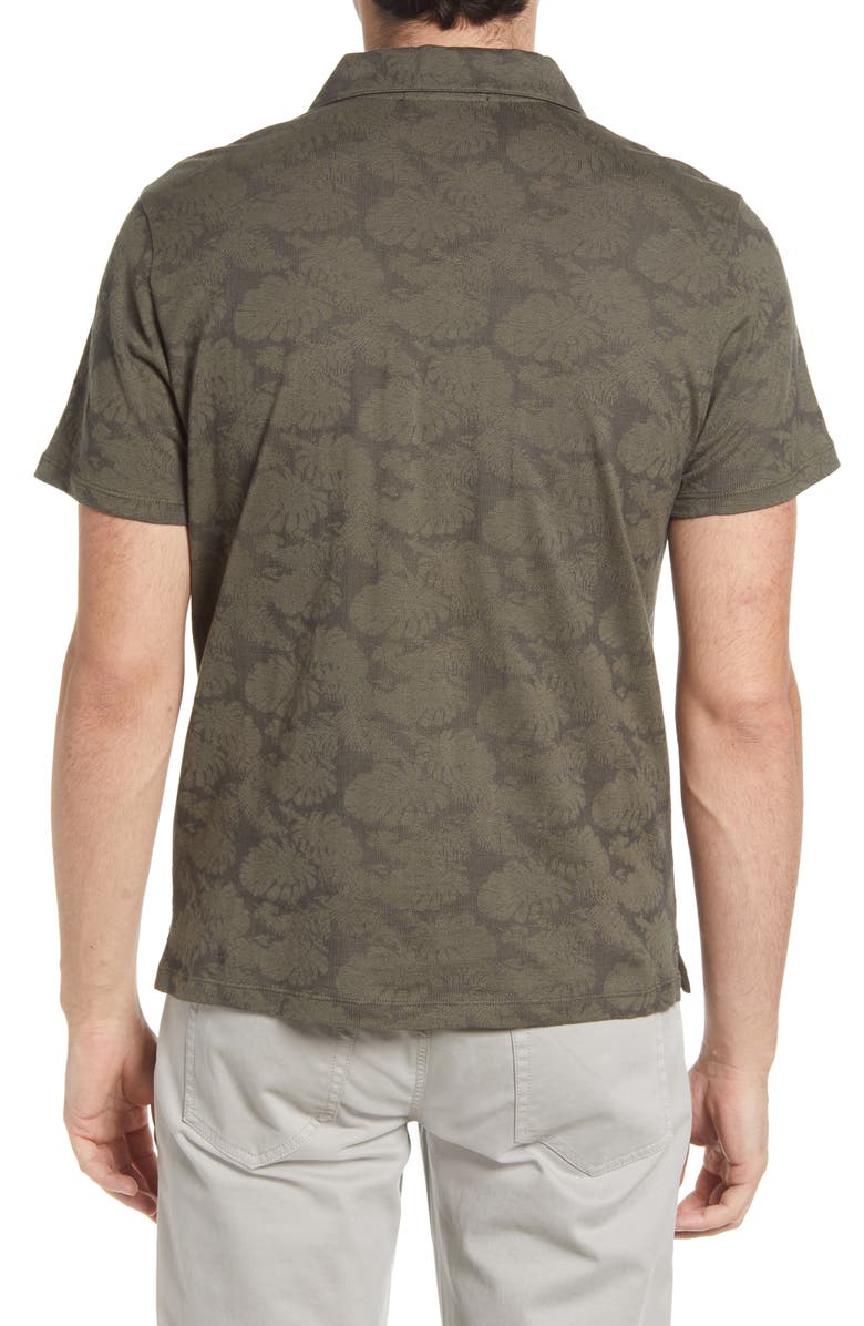 Robert Barakett Troy Open Collar Jacqurd Polo, Alternate, color,