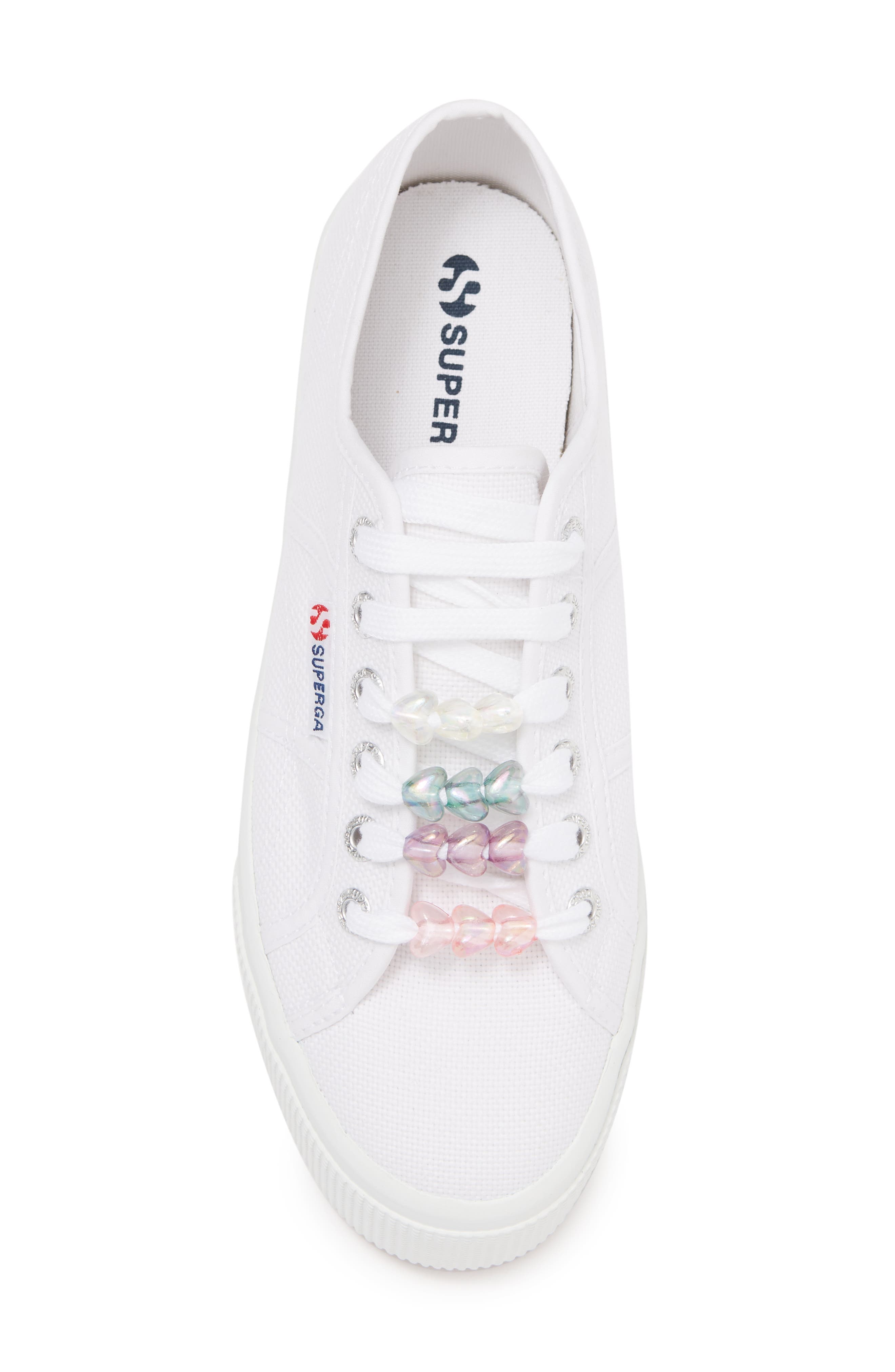 Superga Beaded Canvas Platform Sneaker, Alternate, color, 