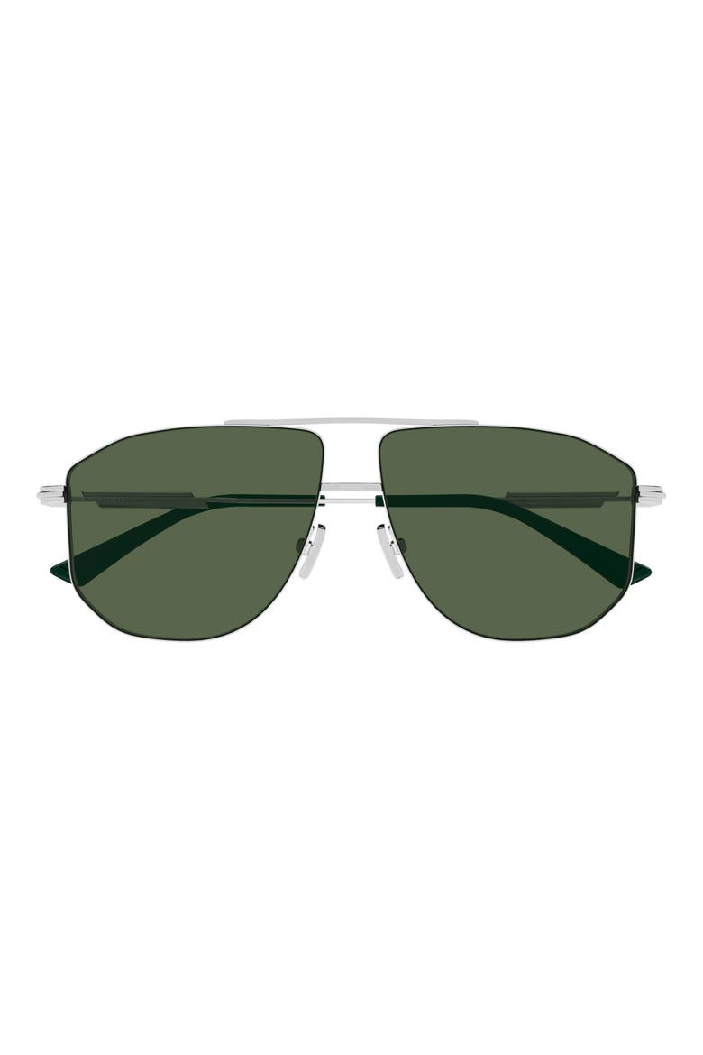 BV1509S 59mm Polarized Gradient Navigator Sunglasses, Main, color, SILVER