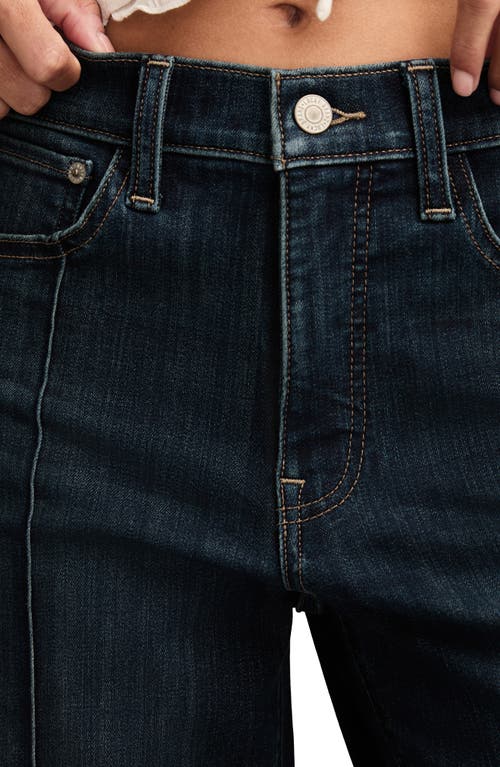 Lucky Brand Stevie High Waist Front Seams Wide Leg Jeans In Blue