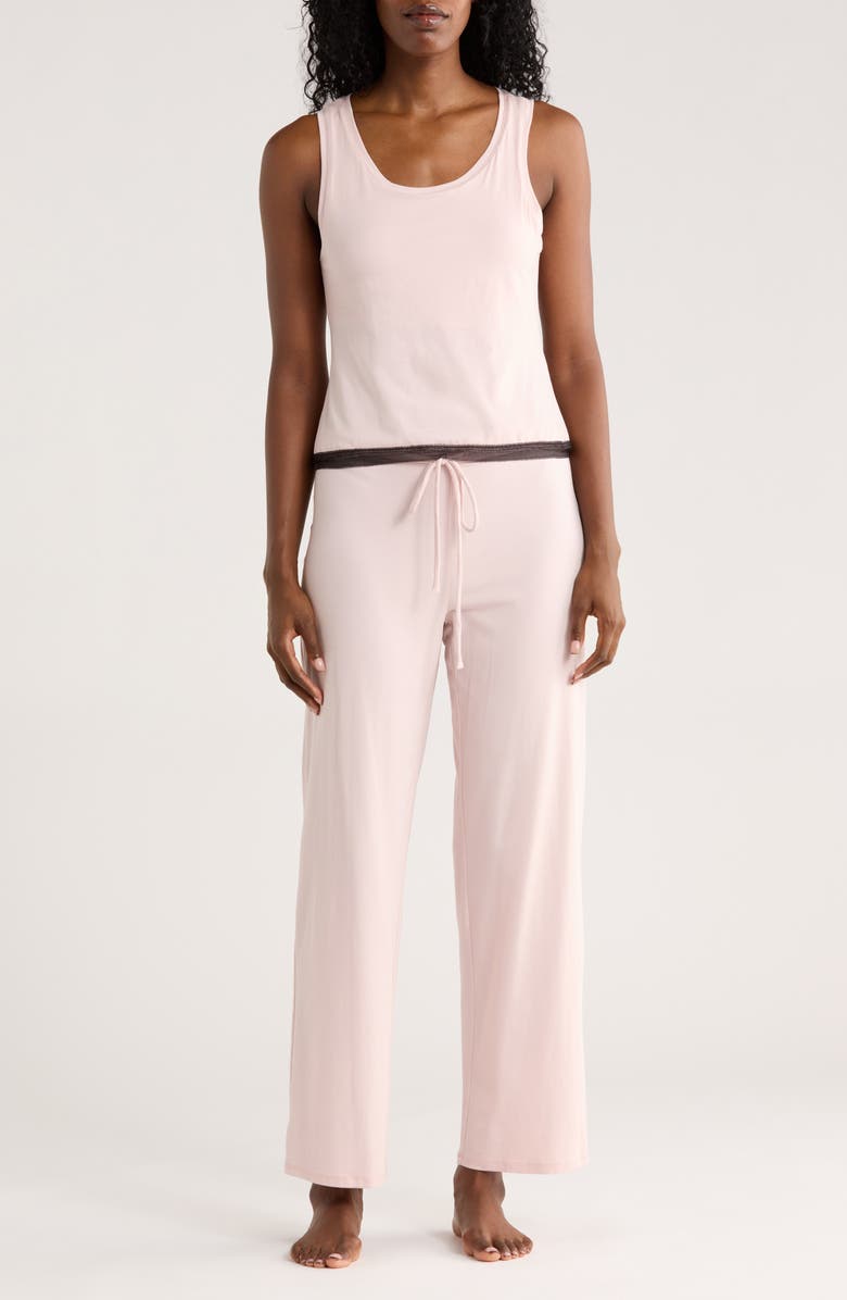 Natori Jersey Tank & Pants Pajamas, Main, color, Rost