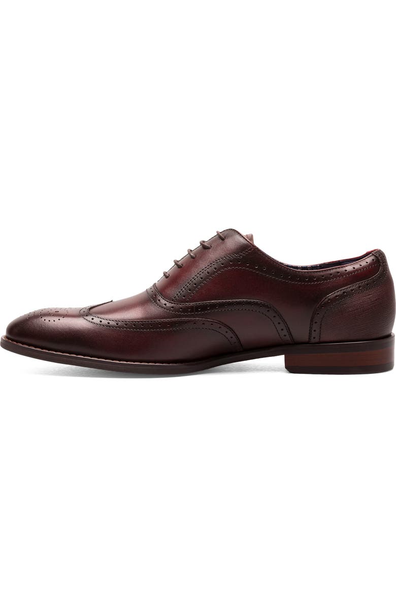 Stacy Adams Kaine Wingtip Oxford, Alternate, color, Burgundy