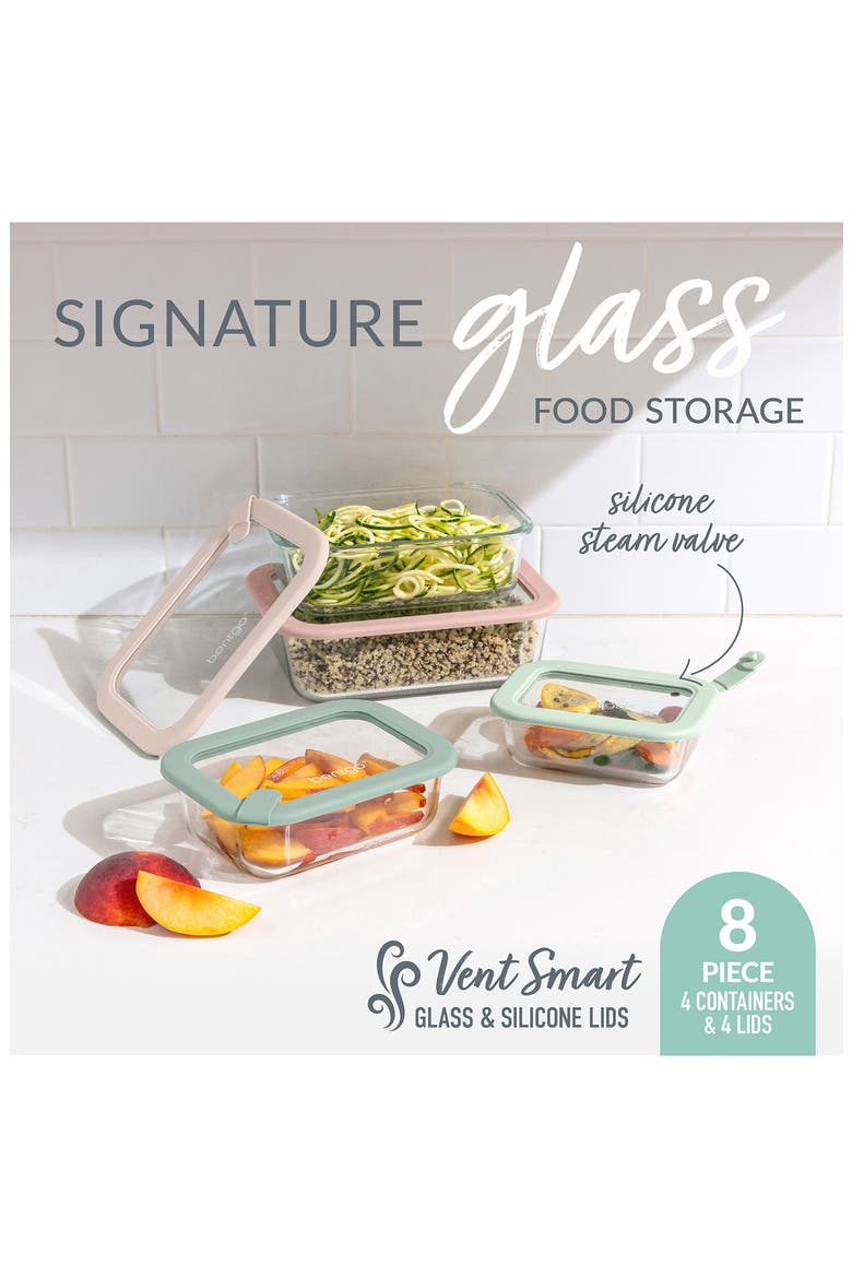 Glass Signature 8-Piece Glass Food Storage Set, Alternate, color, DESERT SAGE