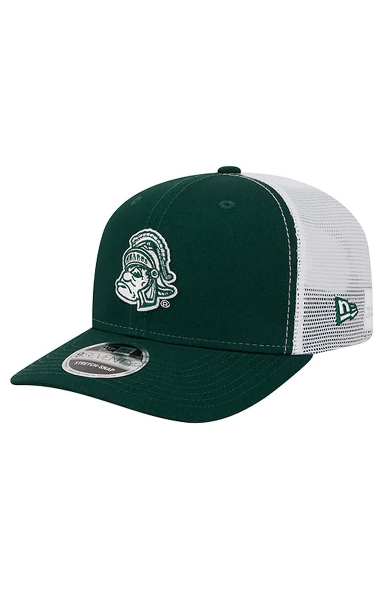 New Era Men's New Era  Green Michigan State Spartans Team 9SEVENTY COOLERA Trucker Adjustable Hat, Main, color, Green