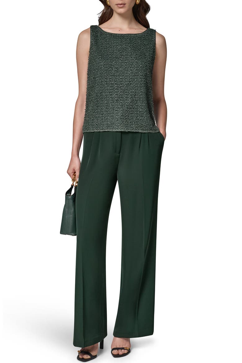 Boat Neck Metallic Beaded Tank, Alternate, color, BLK FOREST