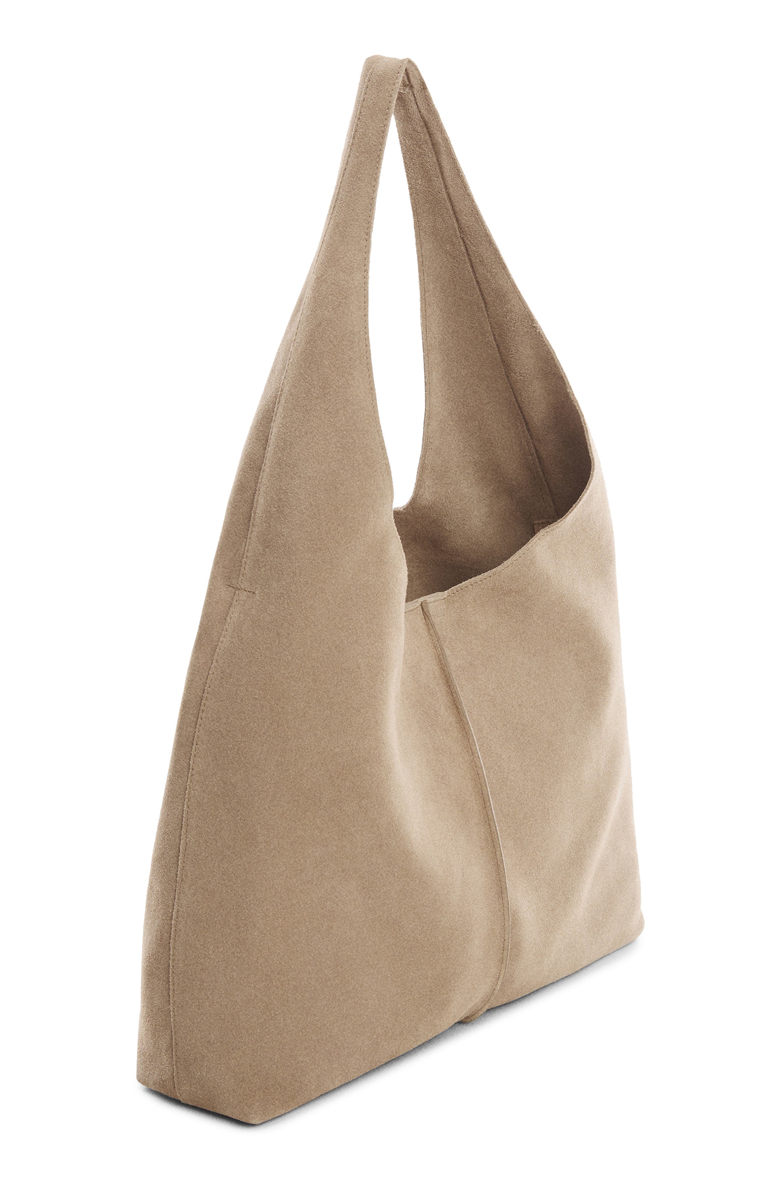 MANGO Suede Hobo Bag, Alternate, color, 