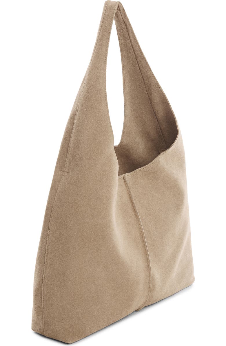 MANGO Suede Hobo Bag, Alternate, color,