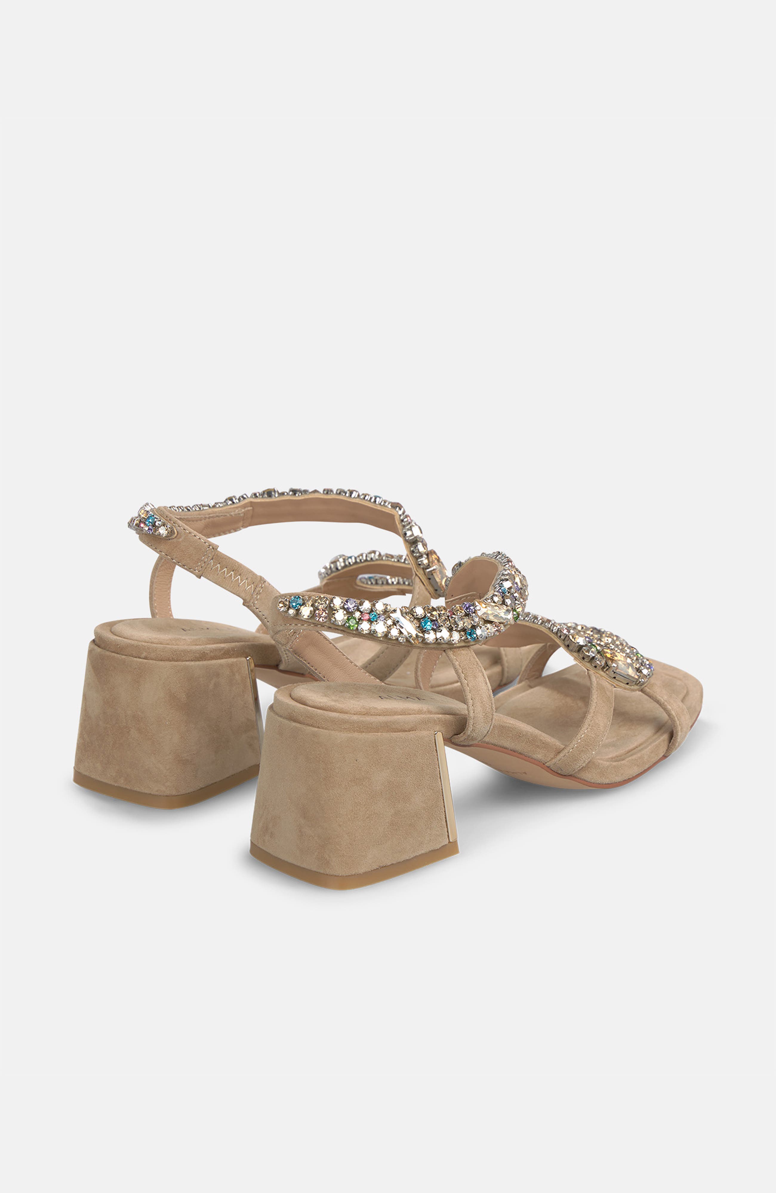 Snake Heel Sandal, Alternate, color, Sand