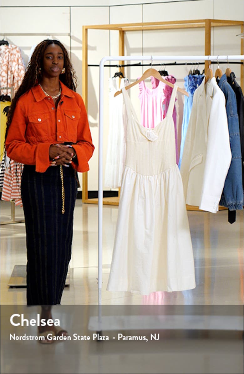 Billie Mixed Media Pointelle Midi Dress, sales video thumbnail